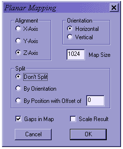 Planar Map Dialog