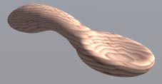 A render, showing how the join to look like a wooden spoon