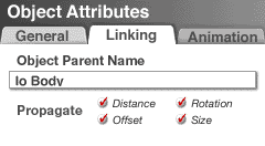 Propagations buttons, on the Linking tab of the Object Attributes, all enabled