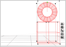 Both cube and torus are selected (red)