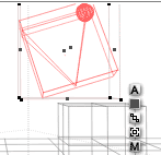 Point faces cube, sphere in upper right