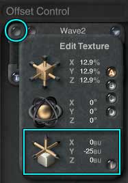 Mat Lab, Component Palette, Edit Texture Dialog, Changing the Offset