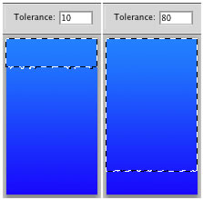 Less Tolerance, less selected. More tolerance, more selected.